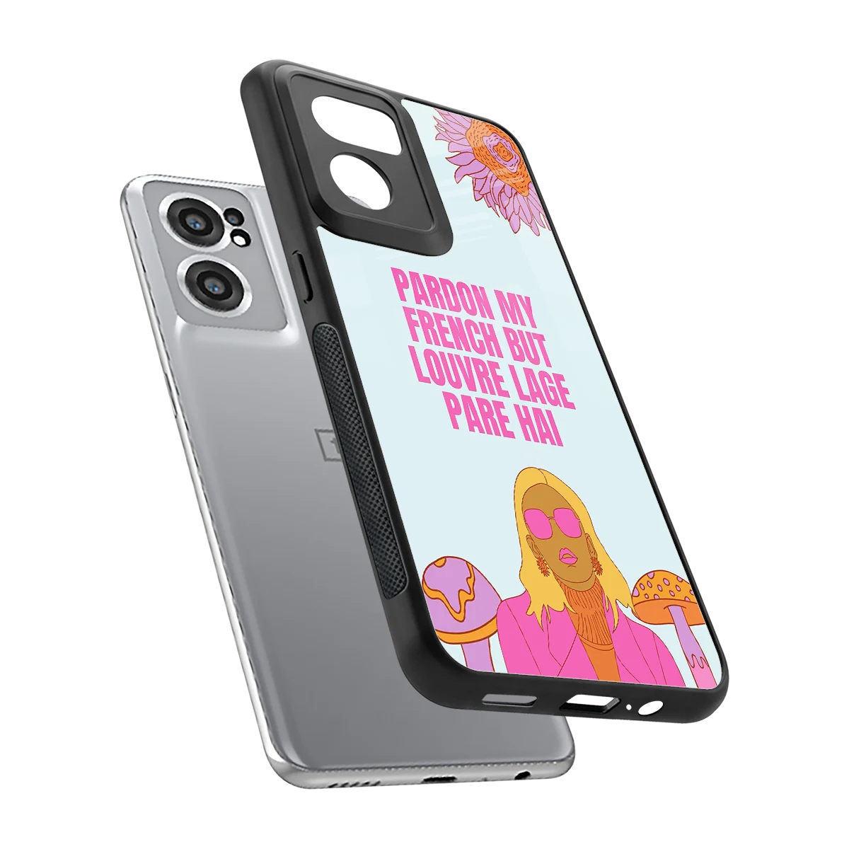 Louvre Lage Pade Hai sleek oneplus nord ce 2 cover with tempered glass back and TPU edges