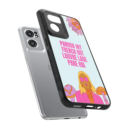 Louvre Lage Pade Hai sleek oneplus nord ce 2 cover with tempered glass back and TPU edges
