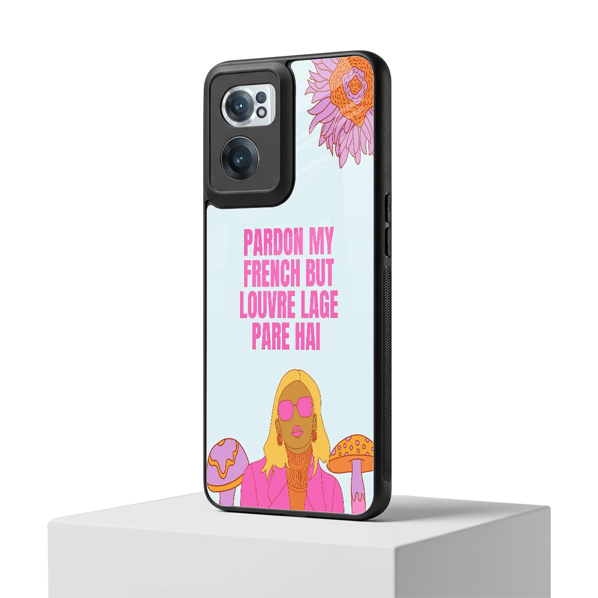 Louvre Lage Pade Hai oneplus nord ce 2 mobile cover | shockproof glass phone case