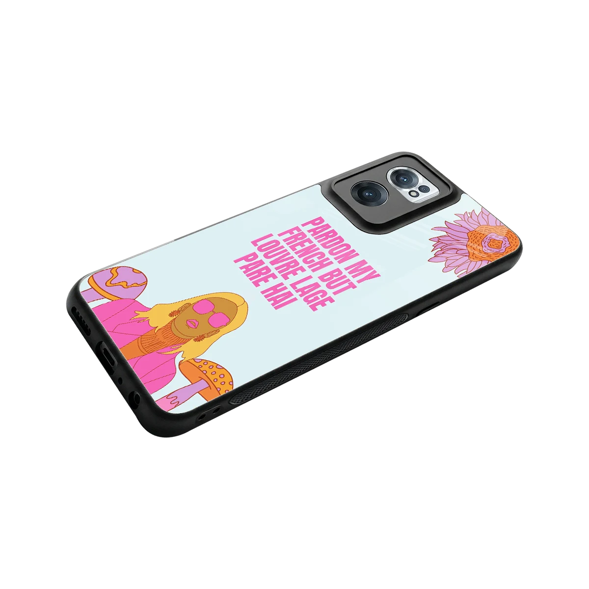Louvre Lage Pade Hai stylish phone case for oneplus nord ce 2 | glossy glass and slim fit