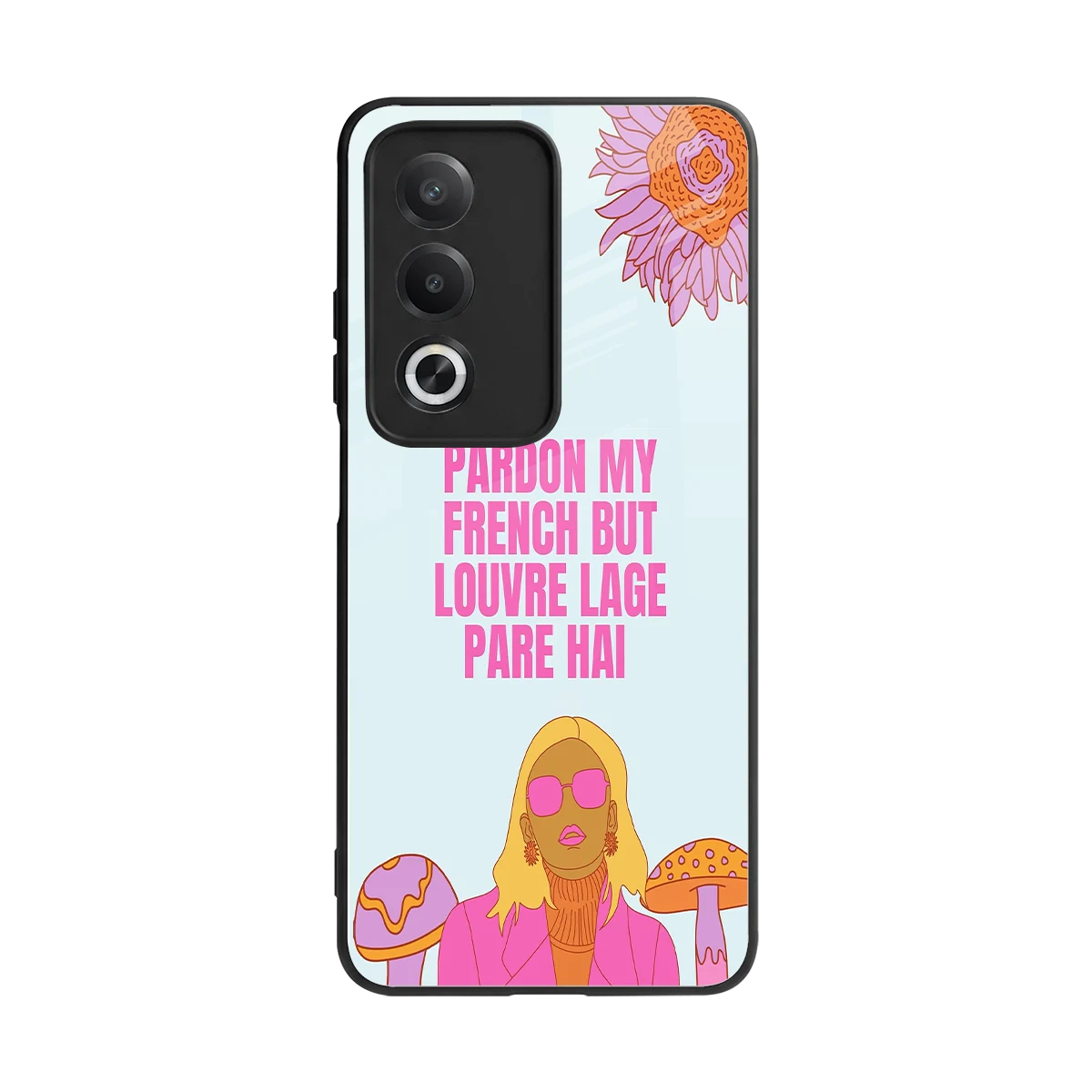 Louvre Lage Pade Hai back phone cover | glass case for oppo a3 pro