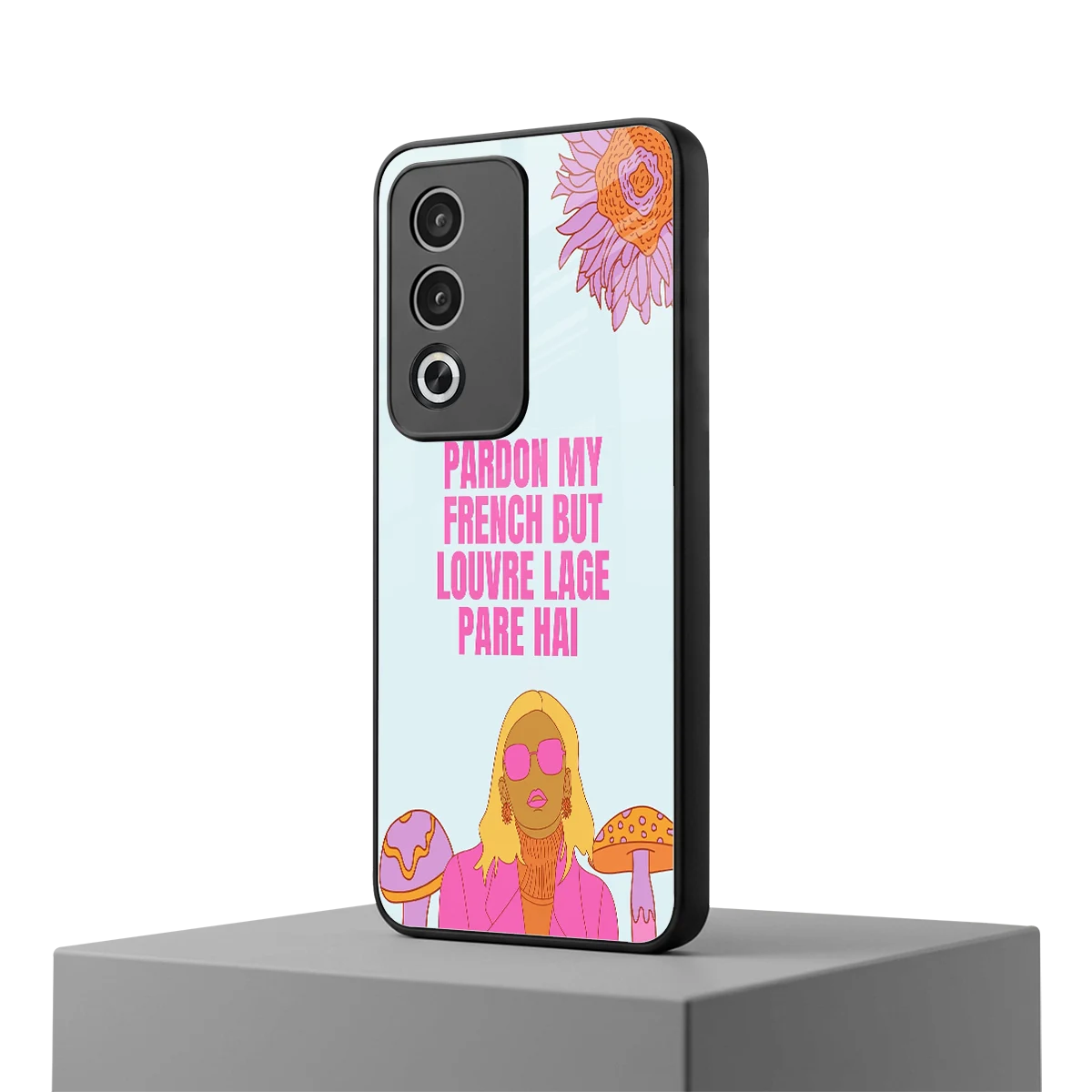 Louvre Lage Pade Hai oppo a3 pro mobile cover | shockproof glass phone case