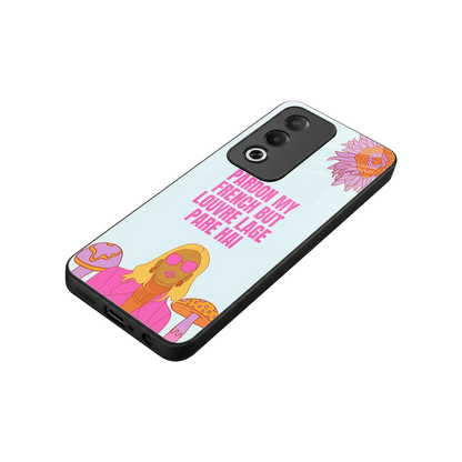 Louvre Lage Pade Hai stylish phone case for oppo a3 pro | glossy glass and slim fit