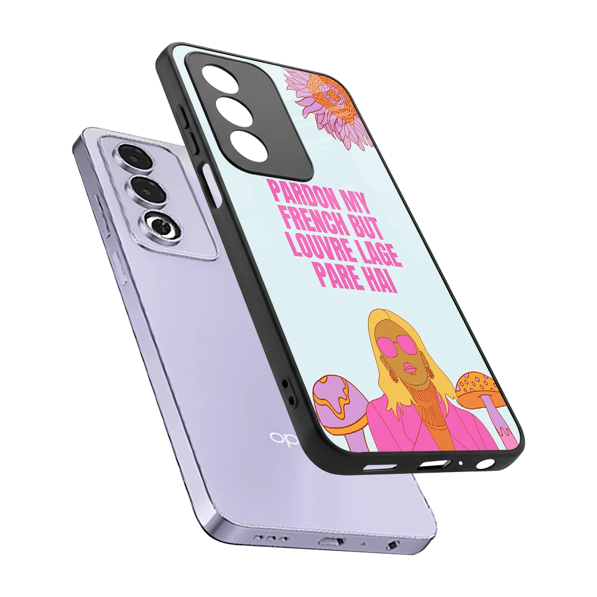 Louvre Lage Pade Hai sleek oppo a3 pro cover with tempered glass back and TPU edges