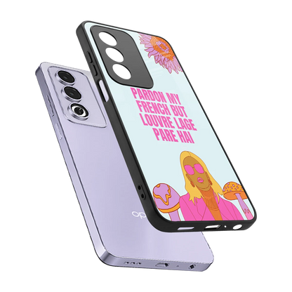 Louvre Lage Pade Hai sleek oppo a3 pro cover with tempered glass back and TPU edges