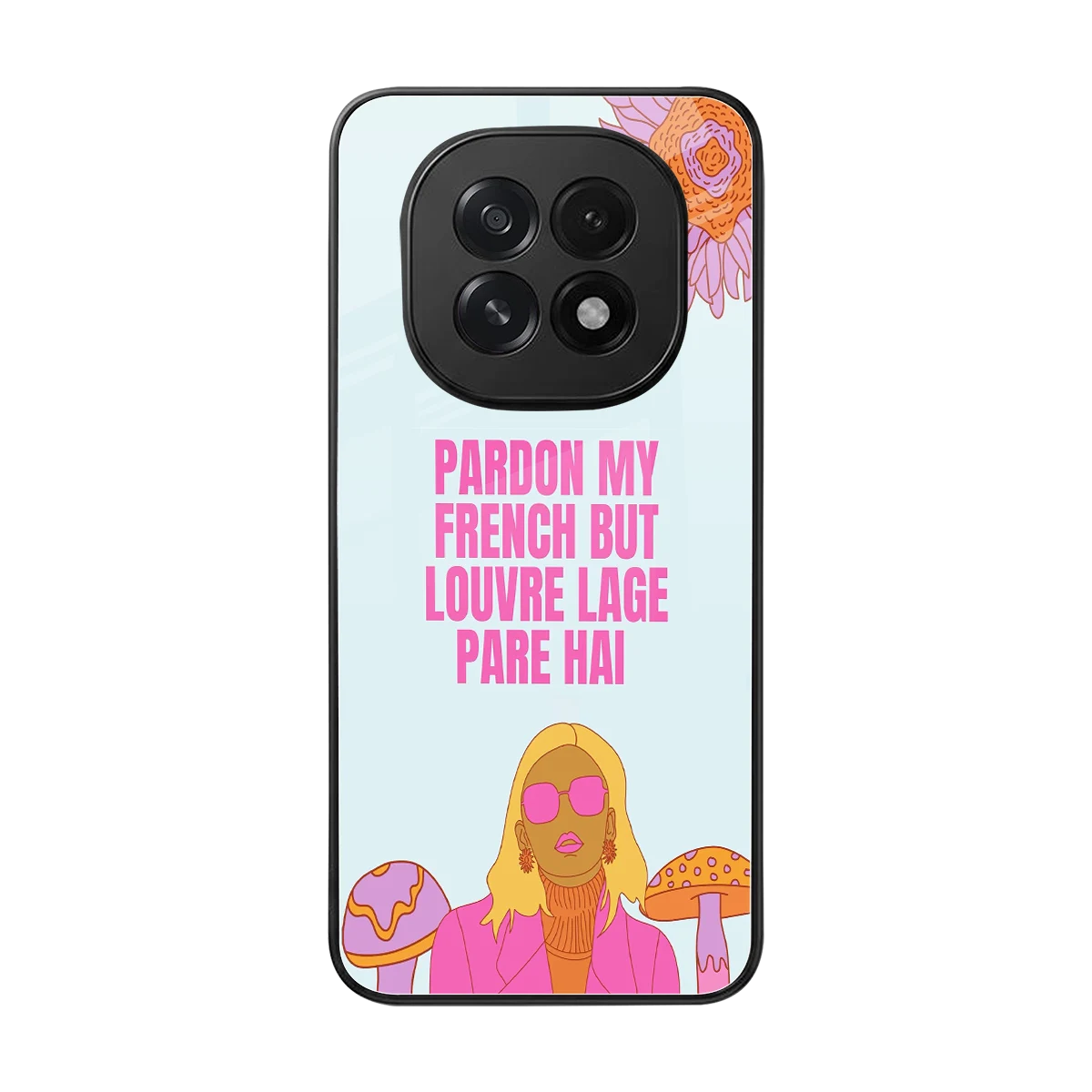 Louvre Lage Pade Hai back phone cover | glass case for oppo f29 5g