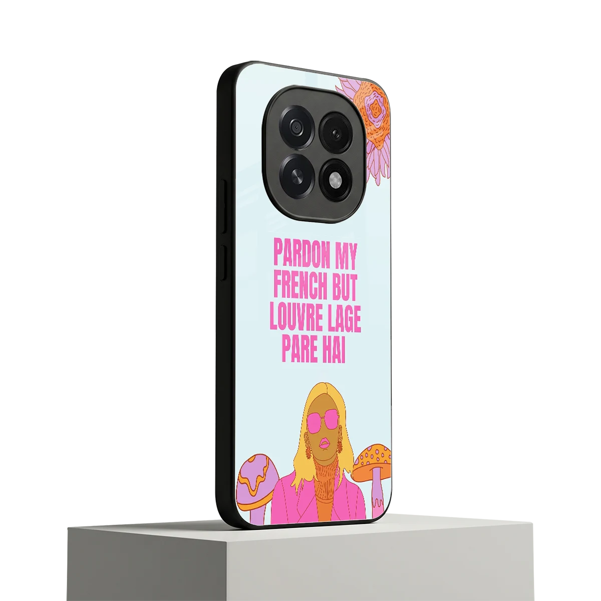 Louvre Lage Pade Hai oppo f29 5g mobile cover | shockproof glass phone case