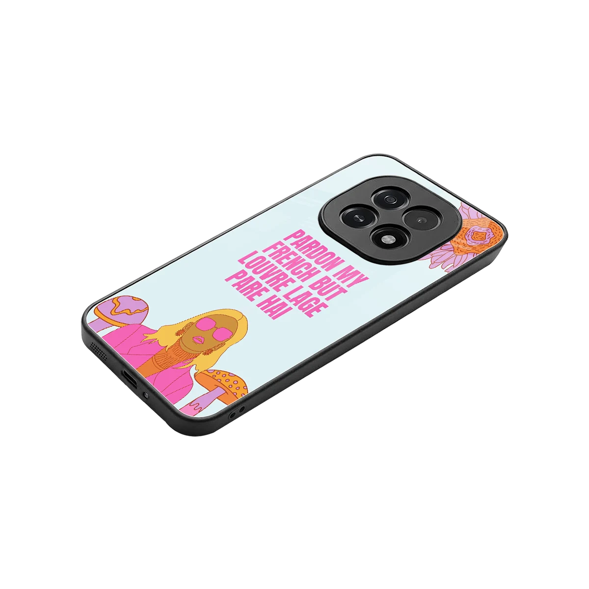 Louvre Lage Pade Hai stylish phone case for oppo f29 5g | glossy glass and slim fit