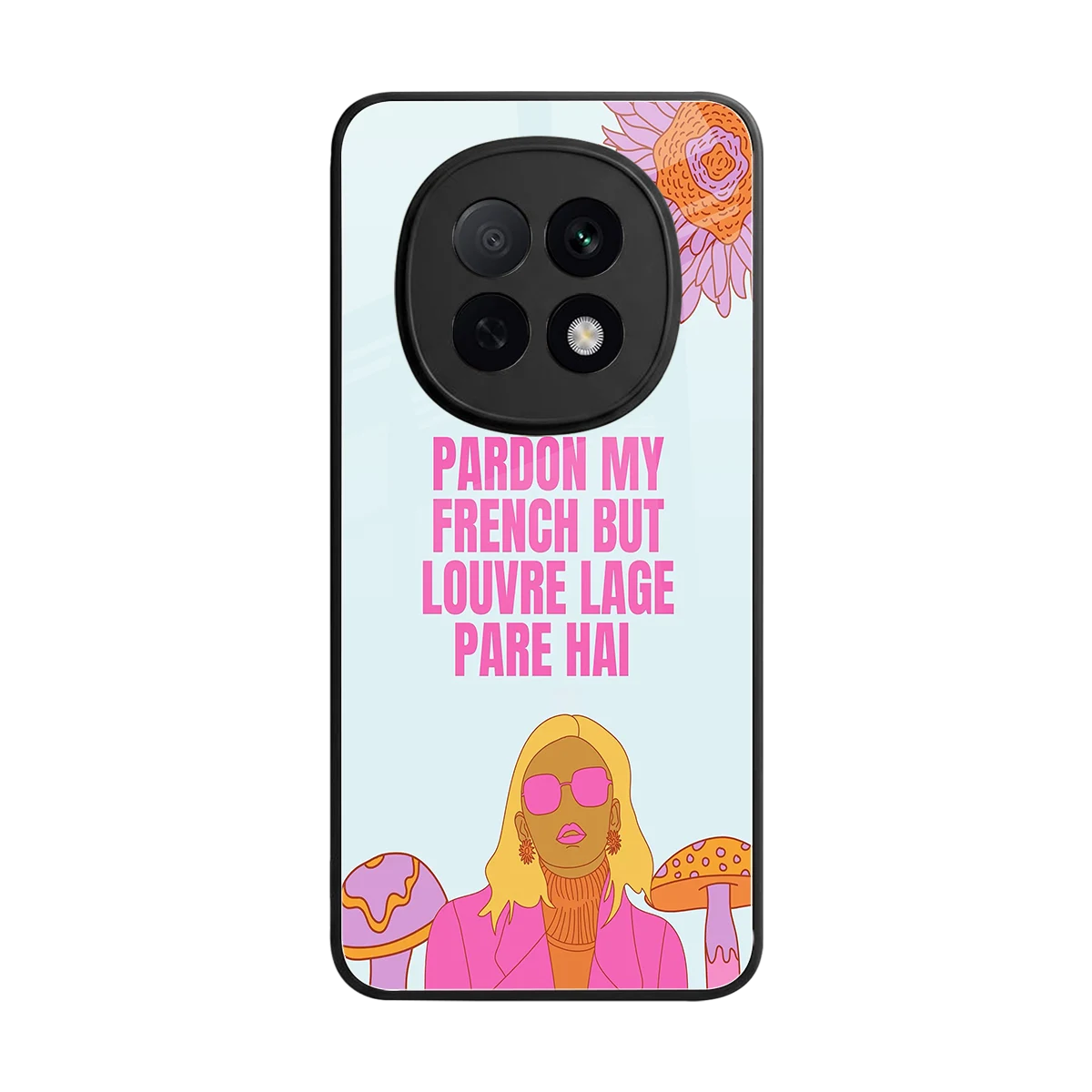 Louvre Lage Pade Hai back phone cover | glass case for oppo f29 pro 5g