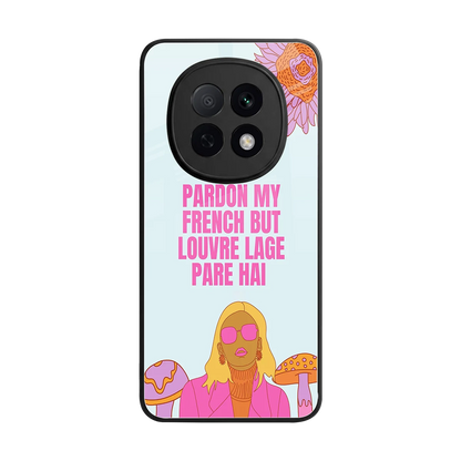 Louvre Lage Pade Hai back phone cover | glass case for oppo f29 pro 5g