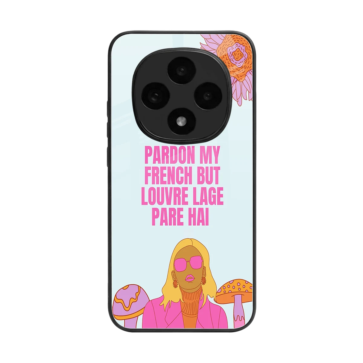 Louvre Lage Pade Hai back phone cover | glass case for oppo f31 pro 5g