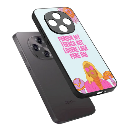 Louvre Lage Pade Hai sleek oppo f31 pro 5g cover with tempered glass back and TPU edges