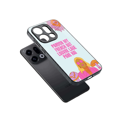 Louvre Lage Pade Hai sleek oppo find x9 cover with tempered glass back and TPU edges