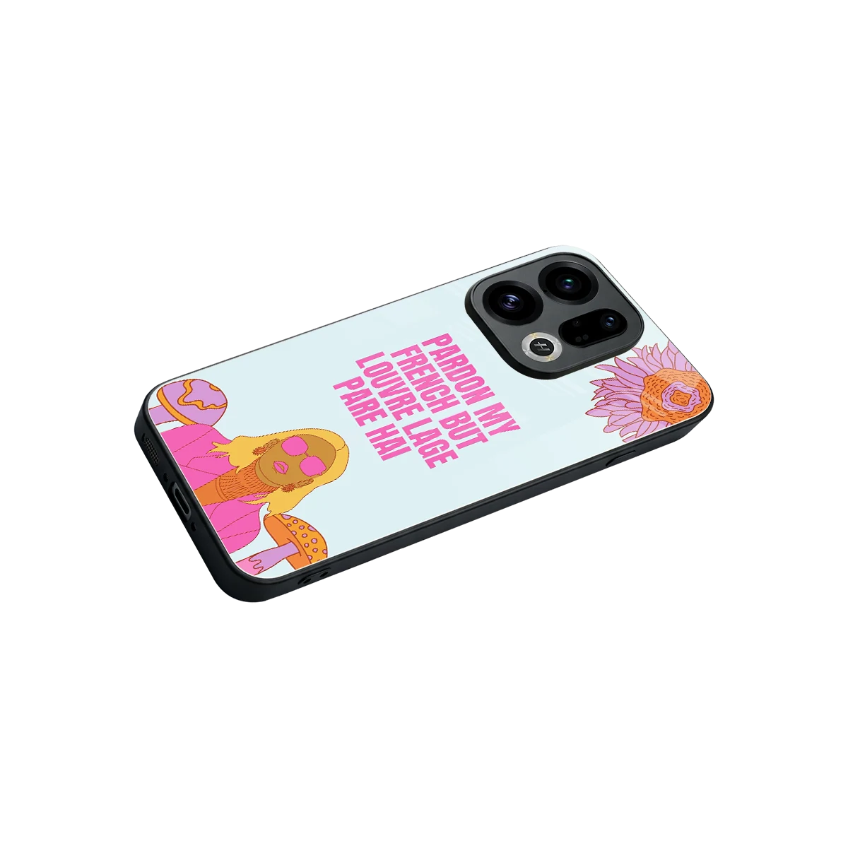 Louvre Lage Pade Hai stylish phone case for oppo find x9 | glossy glass and slim fit