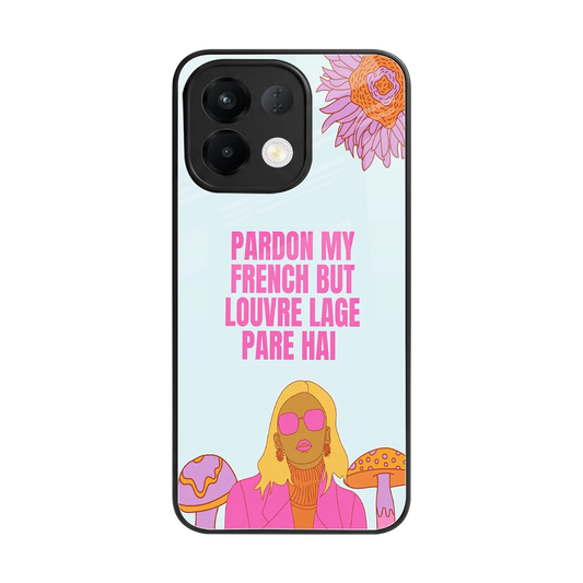 Louvre Lage Pade Hai back phone cover | glass case for oppo k13 5g