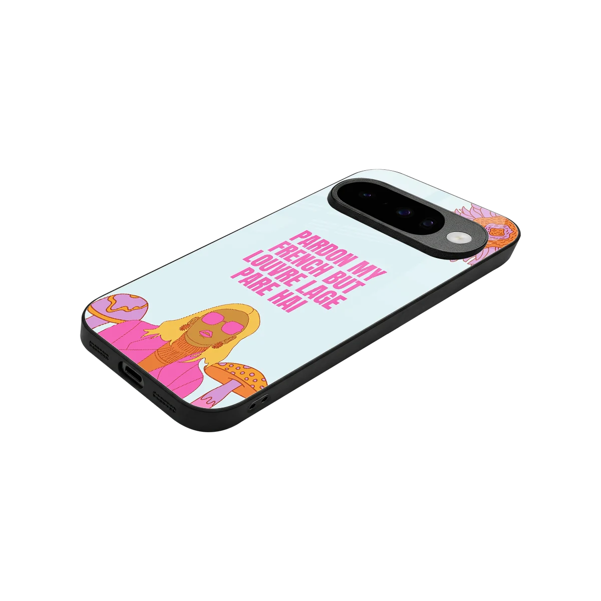 Louvre Lage Pade Hai stylish phone case for google pixel 10 | glossy glass and slim fit