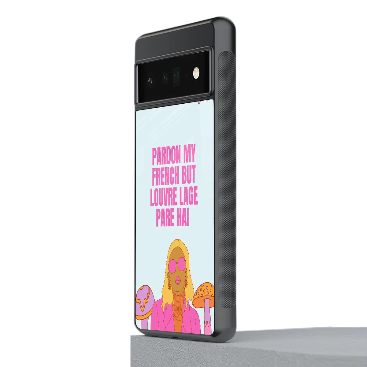 Louvre Lage Pade Hai stylish phone case for google pixel 6 pro | glossy glass and slim fit