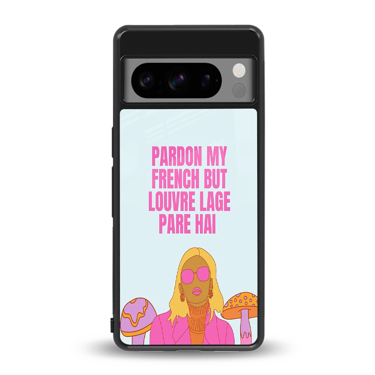 Louvre Lage Pade Hai back phone cover | glass case for google pixel 8 pro