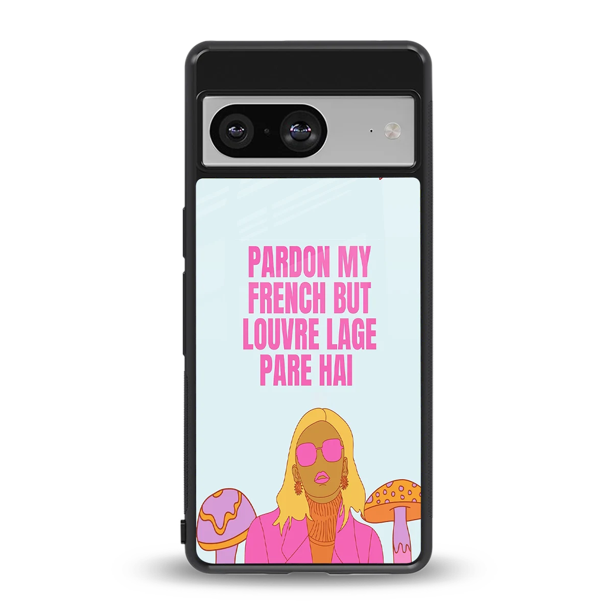 Louvre Lage Pade Hai back phone cover | glass case for google pixel 8