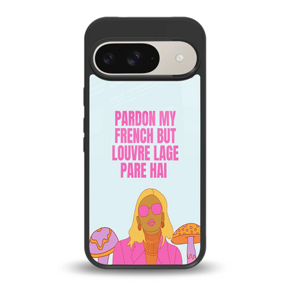 Louvre Lage Pade Hai back phone cover | glass case for google pixel 9