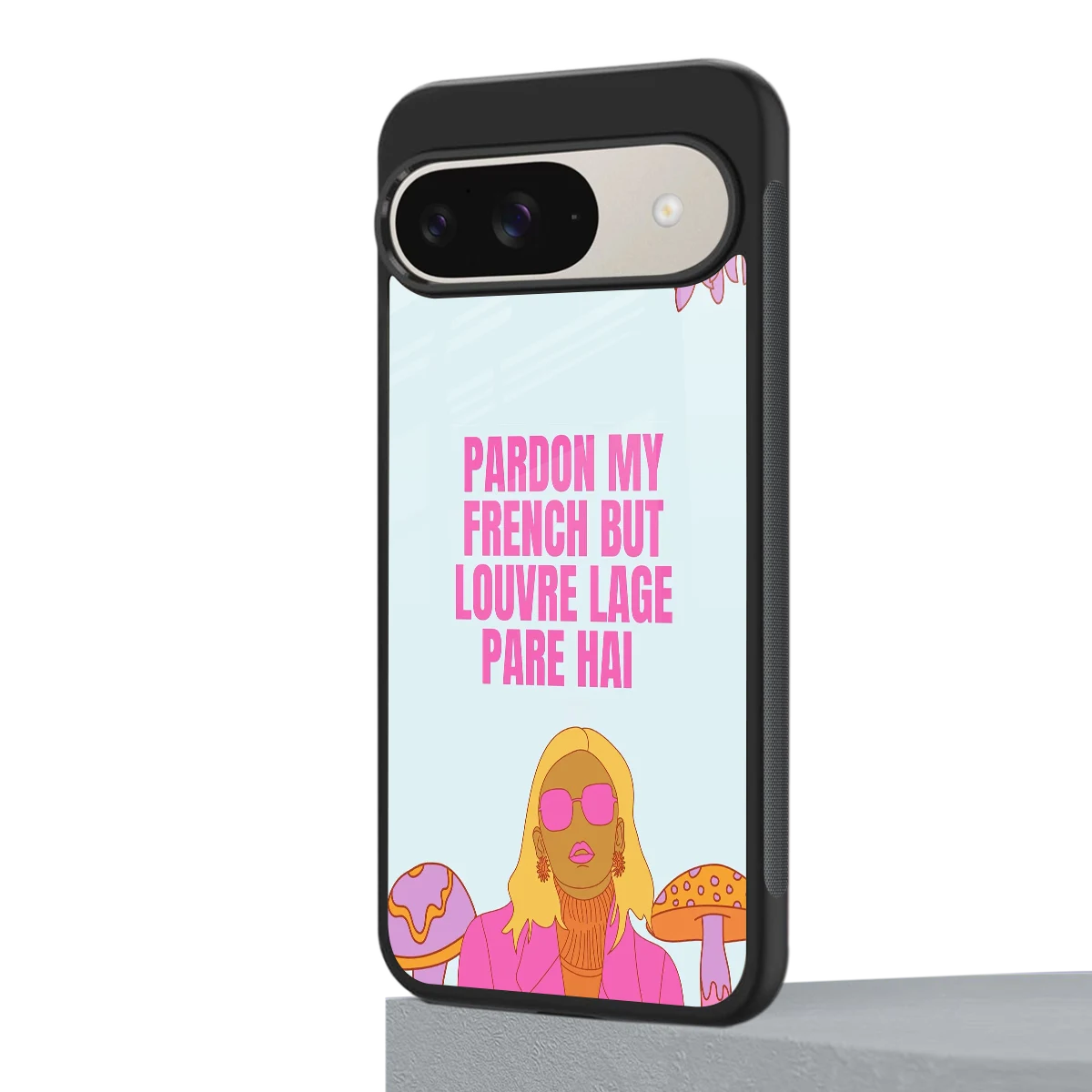 Louvre Lage Pade Hai google pixel 9 mobile cover | shockproof glass phone case