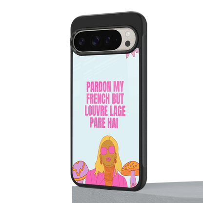 Louvre Lage Pade Hai google pixel 9 pro mobile cover | shockproof glass phone case
