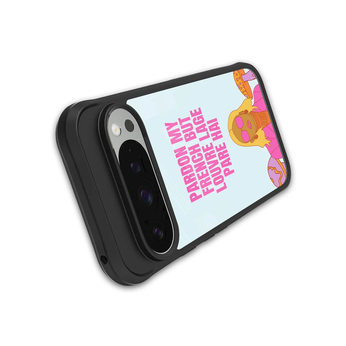 Louvre Lage Pade Hai stylish phone case for google pixel 9 pro | glossy glass and slim fit