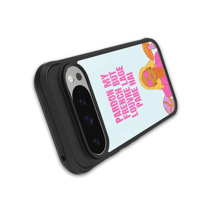 Louvre Lage Pade Hai stylish phone case for google pixel 9 pro | glossy glass and slim fit