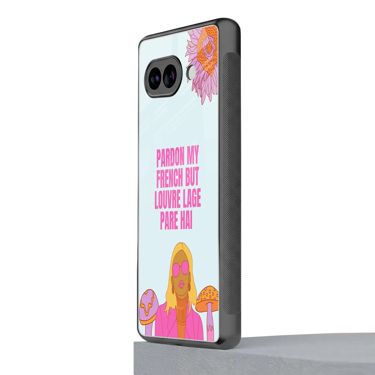 Louvre Lage Pade Hai google pixel 9a mobile cover | shockproof glass phone case