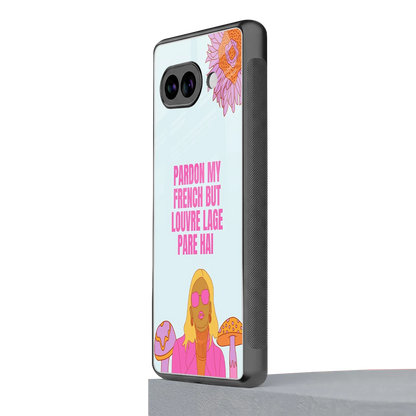 Louvre Lage Pade Hai google pixel 9a mobile cover | shockproof glass phone case
