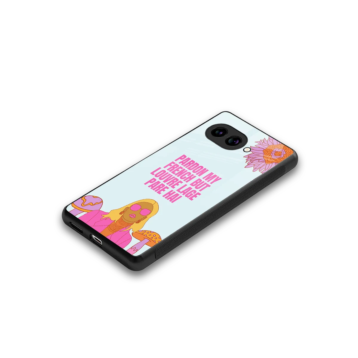 Louvre Lage Pade Hai stylish phone case for google pixel 9a | glossy glass and slim fit