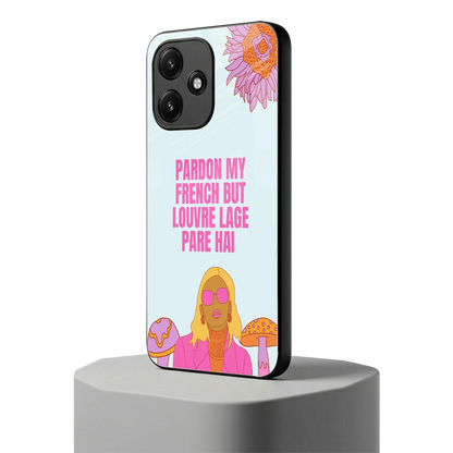 Louvre Lage Pade Hai redmi 12 5g mobile cover | shockproof glass phone case
