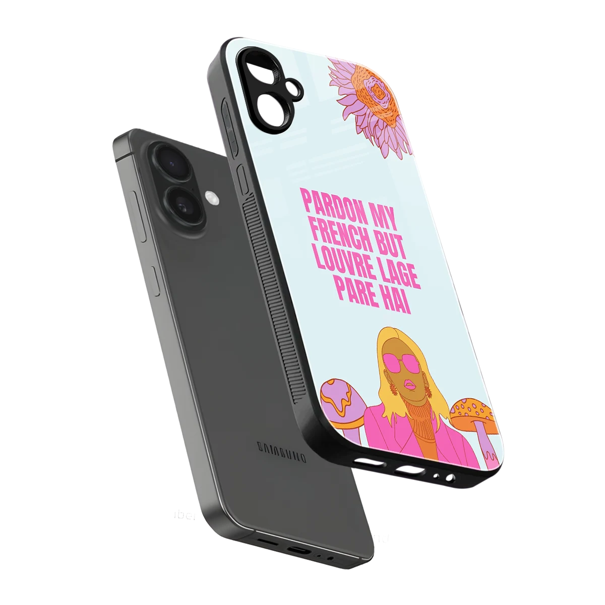 Louvre Lage Pade Hai sleek samsung galaxy a06 5g cover with tempered glass back and TPU edges