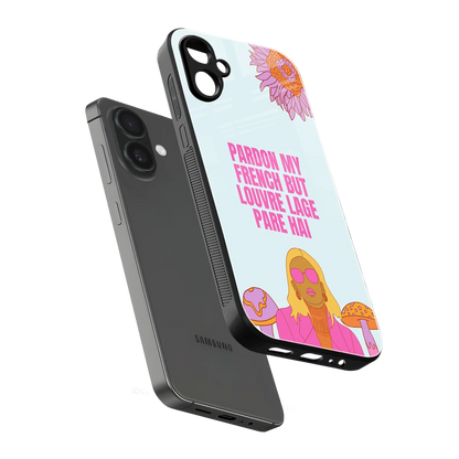 Louvre Lage Pade Hai sleek samsung galaxy a06 5g cover with tempered glass back and TPU edges