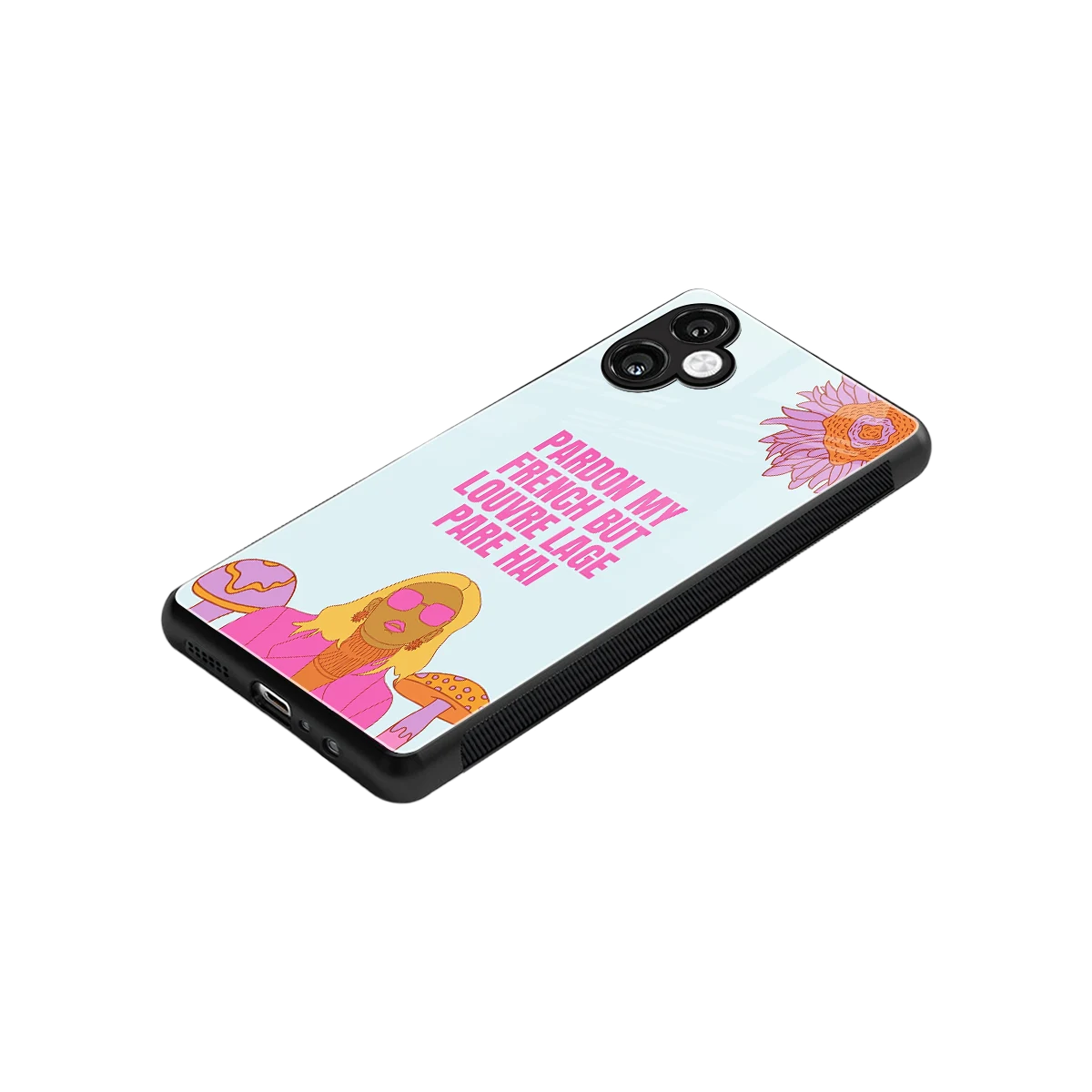 Louvre Lage Pade Hai stylish phone case for samsung galaxy a06 5g | glossy glass and slim fit