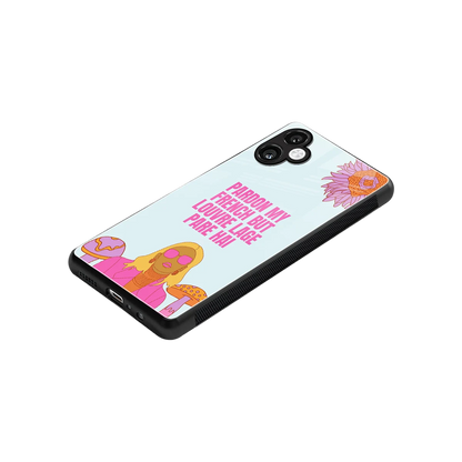 Louvre Lage Pade Hai stylish phone case for samsung galaxy a06 5g | glossy glass and slim fit