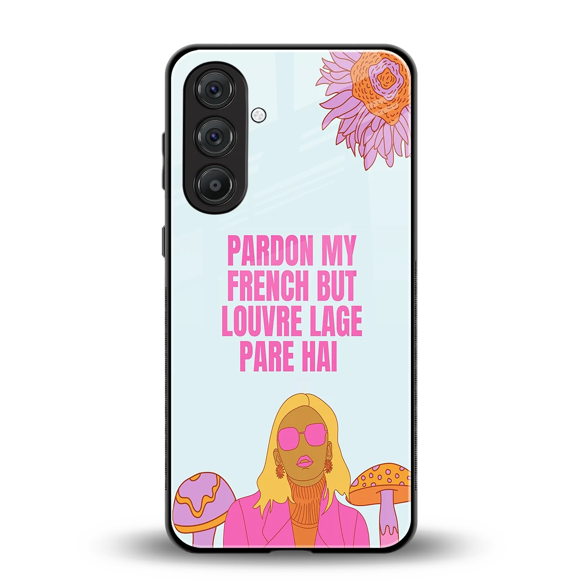 Louvre Lage Pade Hai back phone cover | glass case for samsung galaxy a55 5g