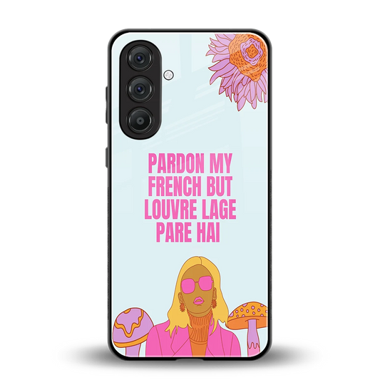 Louvre Lage Pade Hai back phone cover | glass case for samsung galaxy m36 5g