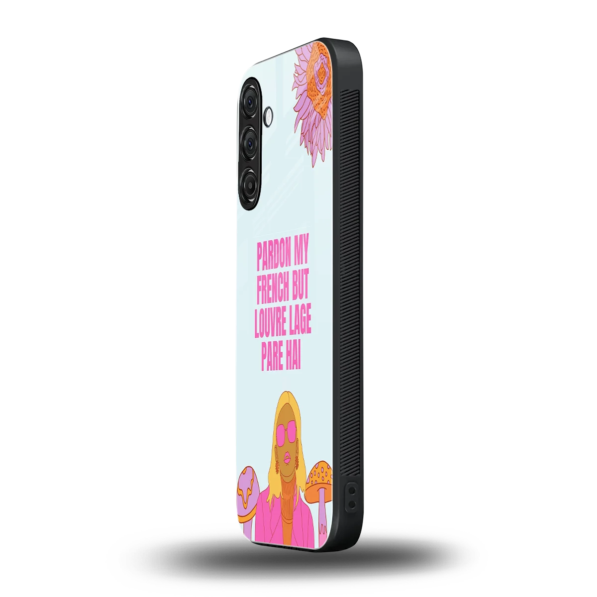 Louvre Lage Pade Hai samsung galaxy a55 5g mobile cover | shockproof glass phone case