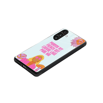 Louvre Lage Pade Hai stylish phone case for samsung galaxy m36 5g | glossy glass and slim fit