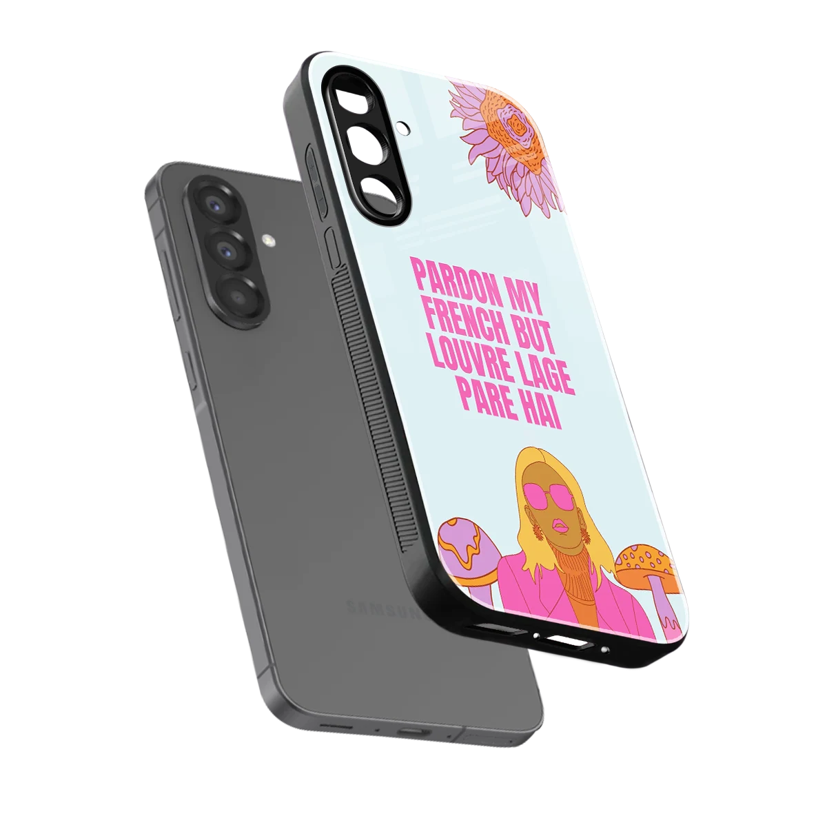 Louvre Lage Pade Hai sleek samsung galaxy a17 5g cover with tempered glass back and TPU edges