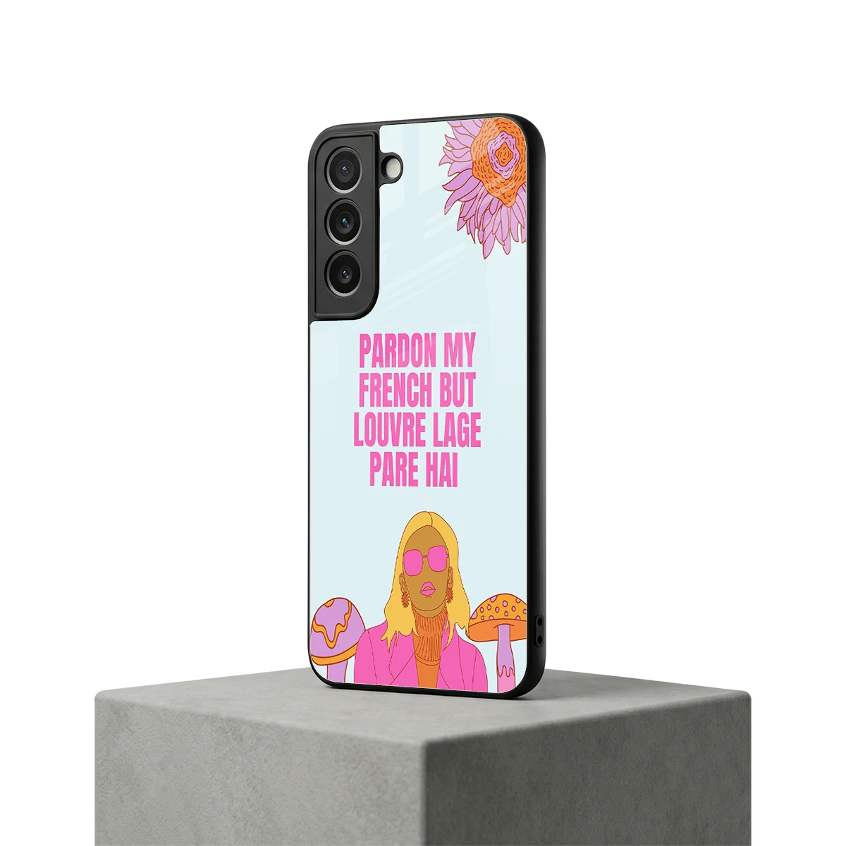 Louvre Lage Pade Hai samsung galaxy s22 mobile cover | shockproof glass phone case