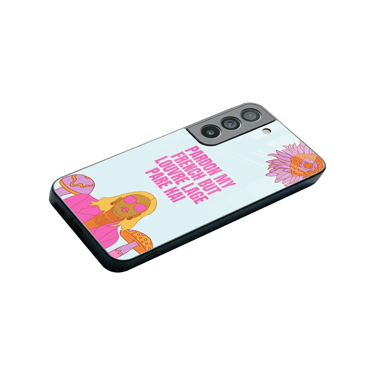 Louvre Lage Pade Hai stylish phone case for samsung galaxy s22 | glossy glass and slim fit