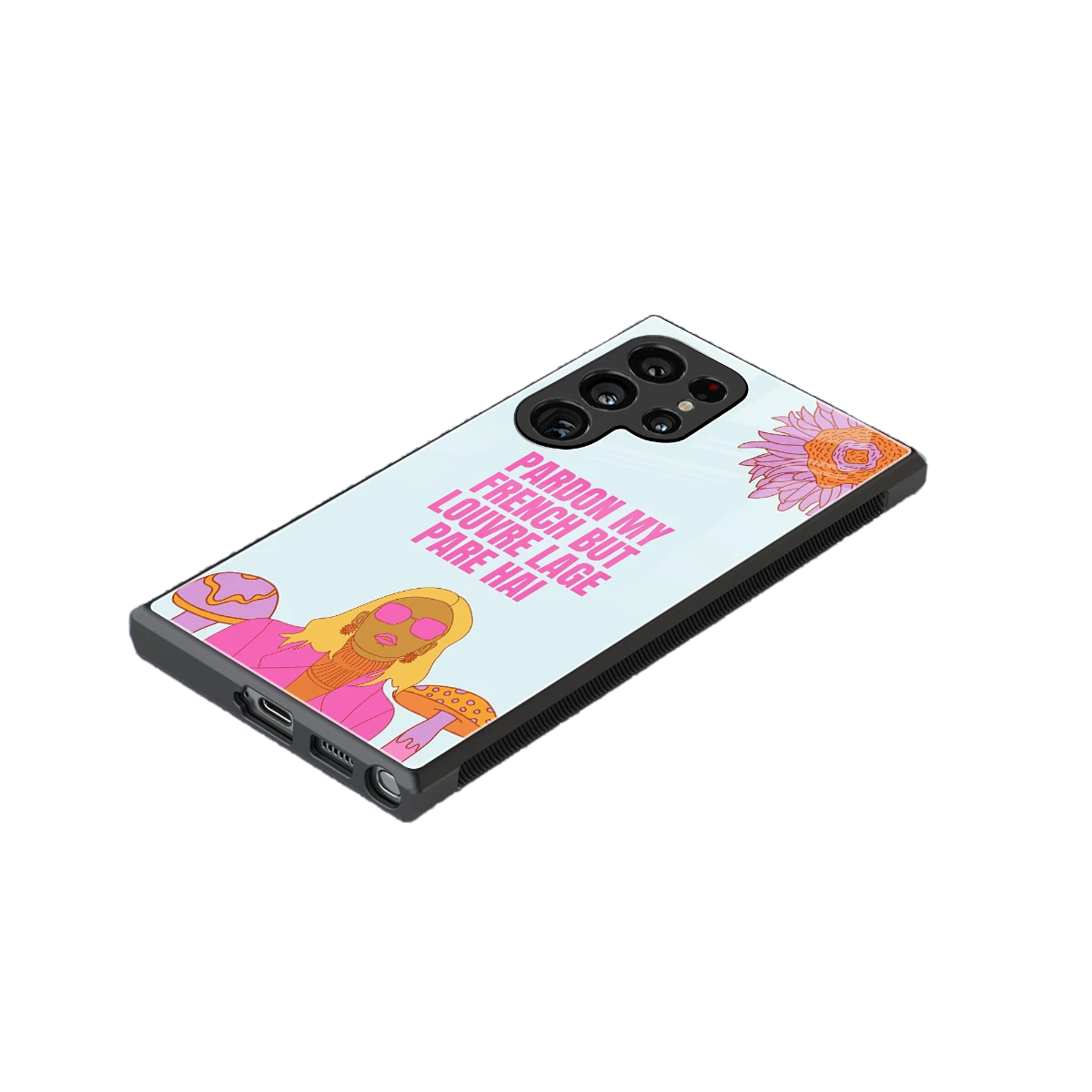 Louvre Lage Pade Hai stylish phone case for samsung galaxy s24 ultra | glossy glass and slim fit
