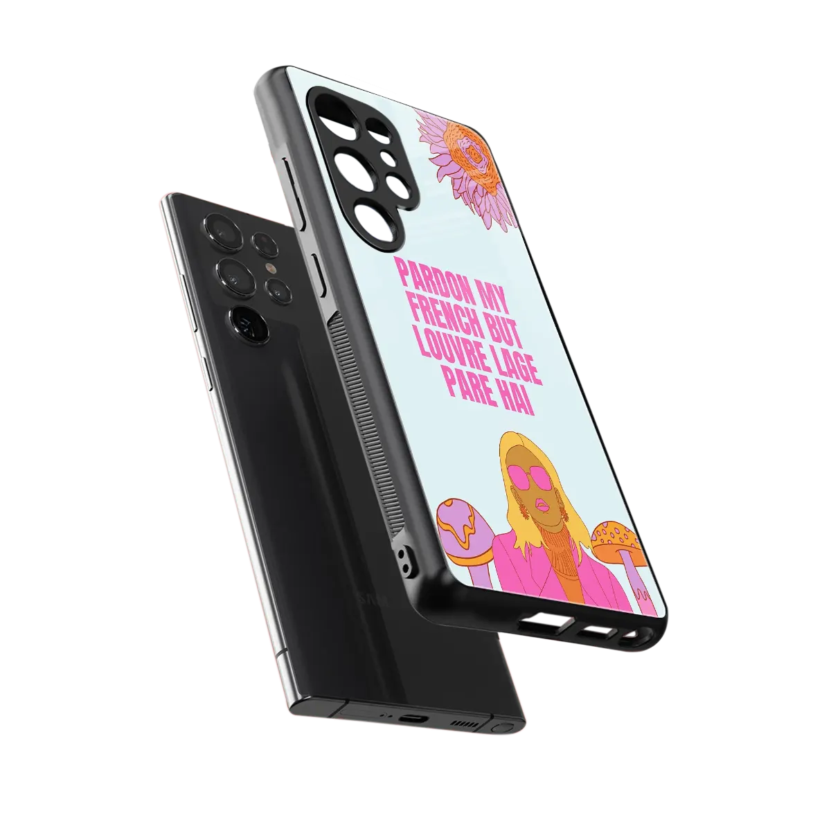 Louvre Lage Pade Hai sleek samsung galaxy s25 ultra cover with tempered glass back and TPU edges