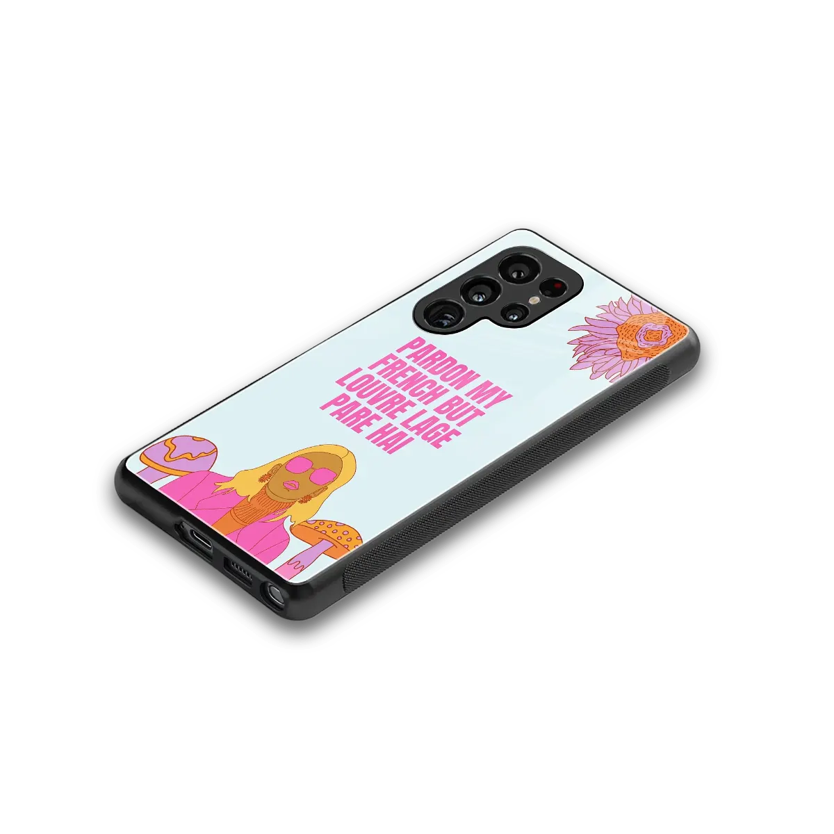 Louvre Lage Pade Hai stylish phone case for samsung galaxy s25 ultra | glossy glass and slim fit