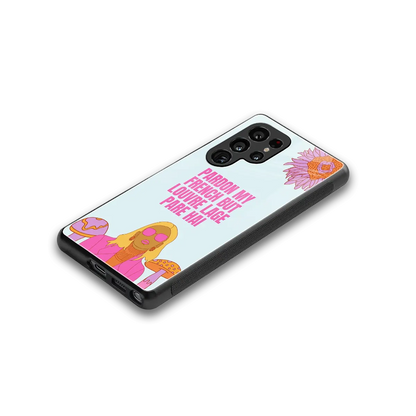 Louvre Lage Pade Hai stylish phone case for samsung galaxy s25 ultra | glossy glass and slim fit