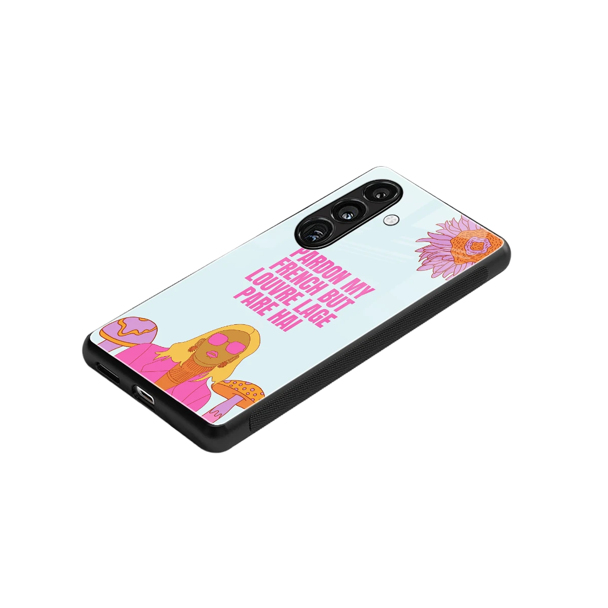 Louvre Lage Pade Hai stylish phone case for samsung galaxy s24 | glossy glass and slim fit