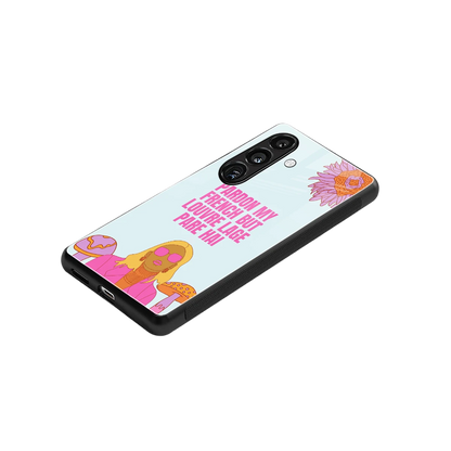 Louvre Lage Pade Hai stylish phone case for samsung galaxy s24 | glossy glass and slim fit