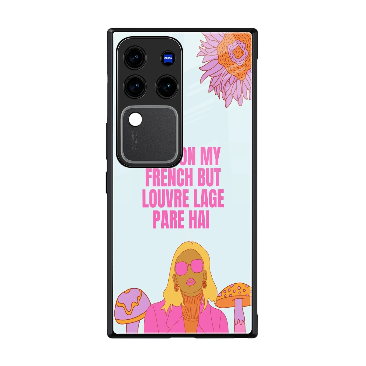 Louvre Lage Pade Hai back phone cover | glass case forvivo v30 pro
